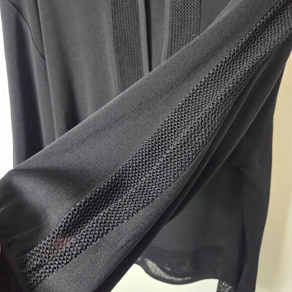 Exclusively Misook Size M Black Button Keyhole Chest Long Sleeve Sweater - Picture 8 of 13